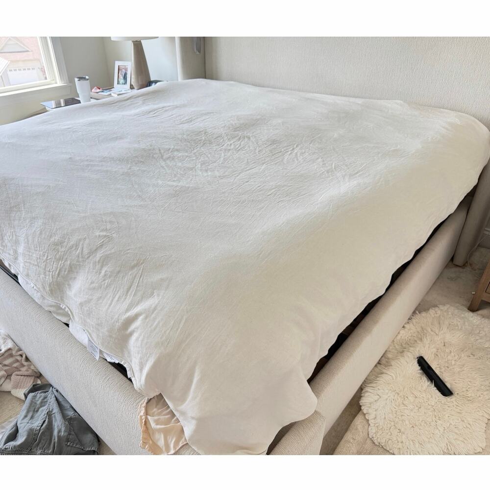 Cozy Earth Linen Duvet Cover King + Matching Shams Natural (flawed see details)